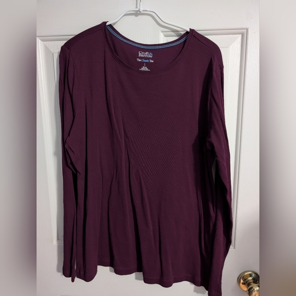Croft & Barrow Essential Long-Sleeve Crewneck Tee Madeira Berry, L (EUC) - Picture 3 of 5